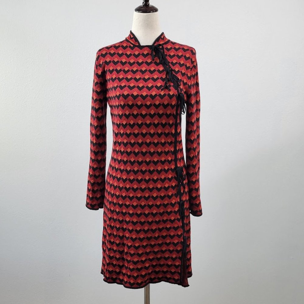 ZARA print knit mini dress Sz S  NEW